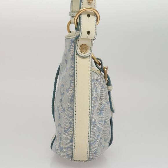 CELINE C Macadam Canvas Shoulder Bag Light Blue - Picture 5 of 13